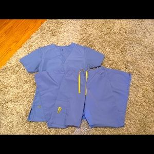 Wonderwink Ceil Blue XXS petite Scrub set